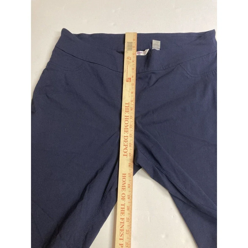 Alia Women's Bermuda Shorts 22W Plus Blue Rayon/Nylon/Spandex Stretch Pull On